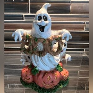 Vintage Boo ghosts Halloween resin figure